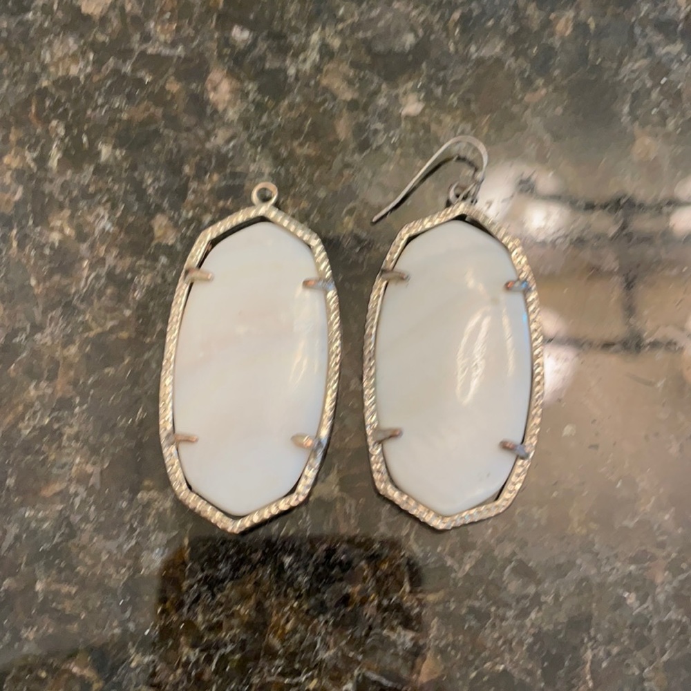Kendra Scott White Danielle Earrings